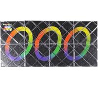 FunnyGoo LingAo 8 Panneaux 3 Anneaux Black Magic Puzzle Pliant Cube Twisty