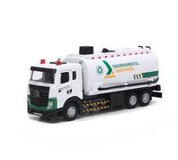 funnykid Jouet écologique dès 4 Ans - Camion Poubelle Jouet en métal moulé sous Pression avec lumières, Sons, Canon à Eau, échelle Extensible, Moteur rétrofriction et Coffret Cadeau