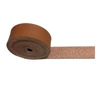 Funnytek Bracelet en cuir large - 25 mm x 2 mm - Plat - Classique - Vintage - Pour bricolage, bracelet, collier, bijoux, artisanat (2 m marron foncé)