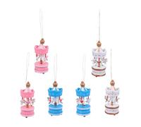 FUNOMOCYA 1 Ensemble 6 Pièces Mini-carrousel décorations de Maison pour la Maison Fournitures de noël Decoration pour Sapin de Noel Decoration Sapin de Noel Ornement de manège décors de noël