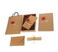 FUNOMOCYA 1 Ensemble Set Enveloppes de Lettres pour Saint Valentin Coffret de et Enveloppes pour Déclarations Amour avec Roses Rouges pour Occasions Spéciales