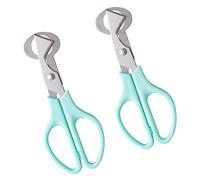 FUNOMOCYA 1 Jeu Ciseaux À Œufs De Caille Acier Inoxydable Coupe Coquille Ergonomique Poignée Incurvée Confortable Outils Manuels Pour Cuisine Barbecue Et Lot De Bleu Ciel 2 Pièces