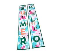 FUNOMOCYA 1 paire Bannière de Porte Hello Summer Décoration Festive pour Maison pour Événements Spéciaux Ajoutant une Touche Accueillante et Joyeuse à Votre Décoration Intérieure