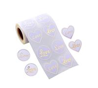 FUNOMOCYA 1 rouleau Autocollants Enroulés Or pour Saint Valentin de Stickers Décoratifs à Motifs Variés pour Enveloppes et Scrapbooking pour Célébrations