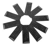 FUNOMOCYA 10 Autocollants pour Clavier en PVC Blanc, Lettres Individuelles pour Communication Multilingue, Protection Clavier D'ordinateur Portable, Accessoires Informatiques Pratiques