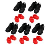 FUNOMOCYA 10 Paires Accessoires Décoratifs pour Petite Maison Noires et Rouges Modèles Miniatures Réalistes et Élégants