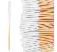FUNOMOCYA 10 Paquets Précision en Bois pour Application Visage, 8cm, | Embouts en Coton, Usage Beauté à Domicile Salon, Répartition Régulière, Lot