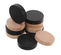 FUNOMOCYA 10 Pièces Jeu de Accessoires Bois pour Sling Puck Jeu de Hockey de Table Noires et Naturelles pour Parties Familiales et Coordination Œil Main