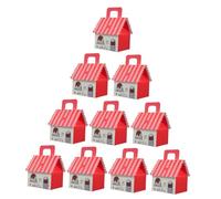 FUNOMOCYA 10 Pièces Lot de Boîtes à Bonbons Maison pour Mariage et Fêtes de Noël Boîte Pâtisserie Européenne Élégante pour Friandises Biscuits et Dragées