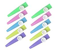 FUNOMOCYA 10 Pièces Lot de Kazoos Portables Instruments à Bouche Faciles à Jouer pour Garçon Fille et Adultes Jouets Musicaux Daccompagnement Colorés Couleur Aléatoire