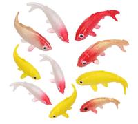 FUNOMOCYA 10 Pièces Miniature Fancy Carp Models Small Fish Aquarium Decor Realistic Fake Fish for Doll House and Terrarium
