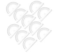 FUNOMOCYA 10 Pièces Rapporteur Transparent Plastique Outils de Mesure pour Étudiants pour Dessin et Mathématiques à Degrés Fournitures Scolaires Pratiques