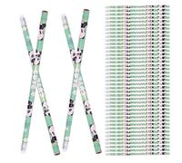 FUNOMOCYA 100 Pièces Lot de 100 set de Crayons en Bois Panda Mignons avec Gomme Intégrée, Taille Standard, Motif Animal Kawaii Coloré, Papeterie pour Garçon et Filles, Fournitures Scolaires