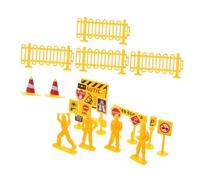 FUNOMOCYA 108 Pièces Miniature Traffic Signs and Roadblocks Playset with Light Crosswalk Signal Educational Toy for Learning Traffic Rules and City Exploration