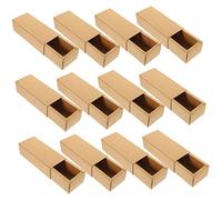 FUNOMOCYA 12 pièces Boîte Kraft Marron pour Stockage et Parfum Boîte Carton pour Huile Essentielle Rangement Pratique et Durable
