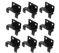 FUNOMOCYA 12 Pièces Crochets D'affichage en Fer Noir avec Boucle en Acier, Support Robuste pour Carreaux Muraux, Installation Facile et Protection Murale, pour Environnements Humides