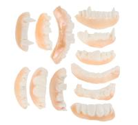 FUNOMOCYA 12 Pièces Dentier Vampire Halloween Cosplay Dents Prothèses Résistantes Costume Fête Accessoires pour Adultes et Adolescents