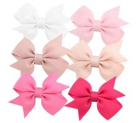FUNOMOCYA 12 pièces Lot de Petites Barrettes Nœud en Ruban Tissé pour Filles Accessoires Cheveux Légers et Confortables pour Bébés et Occasions Festives