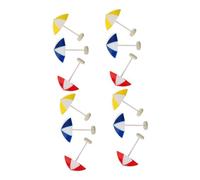 FUNOMOCYA 12 pièces Miniature Beach Umbrellas Set for Doll House Decoration Micro Landscape Resin Sun Umbrellas in Multifunctional Miniature Beach Scene Accessories