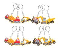 FUNOMOCYA 12 Pièces Porte Clés Thème Construction pour Fête Garçon Fille Accessoires Multifonctions Bulldozer Tracteur Pelle Décorations Danniversaire Originales