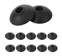 FUNOMOCYA 12 Pièces Rondelle de Boue Ronde pour Bâtons de Randonnée en Plastique Noir, Prolongateur de Vie Design à Échange Rapide, pour Terrain Accidenté en Plein Air