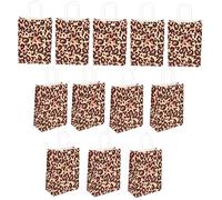 FUNOMOCYA 12 pièces Sacs Papier à Poignées Solides pour Courses et Cadeaux Poches Réutilisables à Motifs Animaux Format Pratique pour Bonbons et Petits Objets Design Économiseur d'Espace