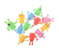 FUNOMOCYA 12 pièces Set de Marionnettes à Doigts TPR Lumineuses Petits Monstres Jouets Dinteraction Parent Garçon Fille pour Histoires et Jeux Styles Aléatoires