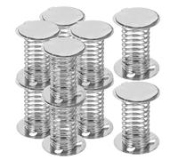 FUNOMOCYA 12 Pièces Spiral Spring Bases for DIY Crafts Interactive Wobble Head Dolls Toy Stand Metal Spring Base for Car Dashboard and Home Office Decor