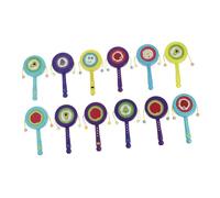 FUNOMOCYA 12 pièces Tambours à Main Colorés pour Bébés Jouets Éducatifs Ludiques Antichoc Surface Lisse sans Danger Cadeau pour Garçons et Filles