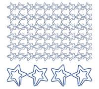 FUNOMOCYA 120 Pièces Trombones Métal Étoile Clips Décoratifs Rigides pour Bureau Organiseur Mariage et Fournitures Scolaires Marque-pages Originaux pour Planner