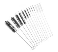 FUNOMOCYA 13 pièces Brosse Nettoyage Tube Longue Manche Brosses Nettoyantes Réutilisables pour Pailles Bouteilles et Canalisations Outil Brosse Cure Pipe Acier Inoxydable