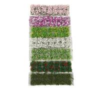 FUNOMOCYA 14 Fleurs Miniatures pour Maison de Poupée 8 MM Plantes Résineuses Miniatures Multicolores Blanc Neige Violet Blanc Jaune Vert Rose Vert Rose Ensemble de 14 Pièces pour Diorama et