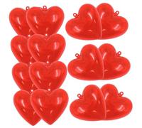FUNOMOCYA 14 Pièces Lot de Boules Cœur Remplissables Rouge avec Suspendu Décoration Saint-Valentin Mariage Anniversaire Fête