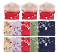 FUNOMOCYA 15pièces Pochette à Bijoux pour Bracelet Portefeuille Cadeau de Rangement pour Petits Objets Style Chinois