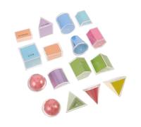 FUNOMOCYA 16 Pièces Blocs Géométriques Manipulables Modèles Solides Pliables pour Garçon Fille Aide Pédagogique Mathématiques pour Apprentissage Spatial et Calculs