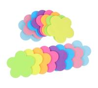 FUNOMOCYA 16 pièces Blossom Sticky Notepad Multicolored Fluorescent Memo Pads Autocollants Forme de Fleur Papier Adhésif pour Bureau École et Maison Supports Écriture Lisses Couleurs Par