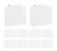 FUNOMOCYA 16 Pièces étiquettes de conteneurs étiquettes de tableau en plastique inscriptibles PVC White