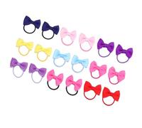 FUNOMOCYA 18 Nœuds Élastiques pour Cheveux Nœud en Ruban Gros-Grain Élastiques Colorés Assortis Accessoires Doux pour de Cheval Filles et Tout-Petits Couleur Aléatoire