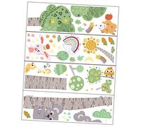 FUNOMOCYA 1ensemble Autocollants Muraux Animaux Pour Garçon Fille Règle De Hauteur Carton Décorative Stickers Adhésifs Pour Chambre De Maternelle Décoration Pour Salle De Jeux