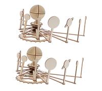 FUNOMOCYA 2 Ensembles DIY Wooden Solar System Model Kit Educational Stem Science Toy for Classroom and Home Learning