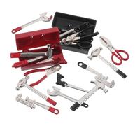 FUNOMOCYA 2 Ensembles Miniature Toolbox for Dollhouse Realistic Mini Repair Tools Kit with Hammer Wrench Pliers Screwdriver Portable Micro Model Tool Box for Doll House Decoration