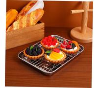 FUNOMOCYA 2 Ensembles Set de Plaques de Cuisson Acier Inoxydable avec Fil Plaque Pâtisserie Antiadhésive pour Four Capacité Robuste pour Rôtir et Cuisson Polyvalente