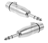 FUNOMOCYA 2 Pièces Adaptateur Audio 6,35mm vers XLR, Alliage de Zinc | Home Studio et Sonorisation Live, Montage Rapide, Argenté, Musiciens et Podcasteurs, Équipement Audio