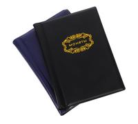 FUNOMOCYA 2 Pièces Album de Rangement pour Pochettes Transparentes Couverture PU Organiseur Portable pour