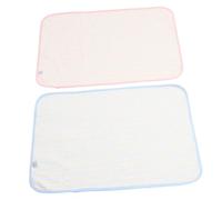 FUNOMOCYA 2 pièces Alèses Coton Matelas à Réutilisable Coussin Imperméable Respirant pour Nourrisson et Protection Menstruelle Lavable et Antidérapant Rose Bleu