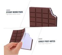 FUNOMOCYA 2 pièces Bloc Notes Chocolat Créatif Autocollants Pratiques pour Étudiants Motifs et Couleurs Naturelles Papier Lisse pour Prise de Notes et Messages