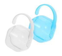 FUNOMOCYA 2 pièces Boîte à Tétine Portable pour Garçon Fille Boîte de Rangement Hygiénique Bleu et Blanc Étui de Protection Anti-poussière Pratique pour Voyage et Organisation