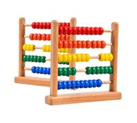 FUNOMOCYA 2 pièces Boulier Bois Robuste à Rangées pour Garçon Fille Outil Éducatif de Calcul Mathématique Apprentissage Arithmétique Portable pour Développement des Compétences Numériques