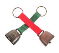 FUNOMOCYA 2 pièces Cloche Ours Randonnée Rouge Vert Sonnette Camping Anti-Ours Bruit Fort Cloche Vintage pour Randonnée et Escalade