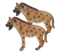 FUNOMOCYA 2 Pièces Figurine Hyène Réaliste Plastique de Modèles Animaux Éducatifs pour Apprentissage Cognitif des Garçon Fille Multifonctionnel et Détail